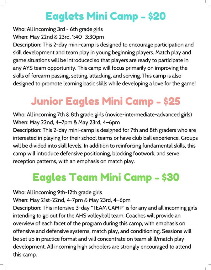 Arlington Public Schools Information on APS Summer Athletic Camps and